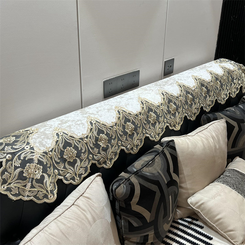 高級ベルベット製ソファ背もたれタオル、ソファ肘掛けタオル、革製ソファ、アメリカンスタイルおよびフレンチスタイルのソファ背もたれタオル