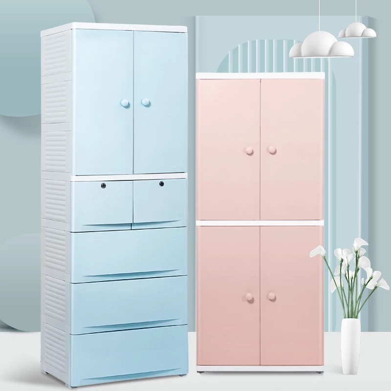 Thickened Colorful Baby Wardrobe Storage Cabinet Drawer Plastic