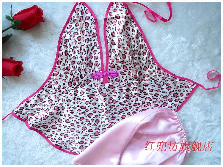 Phụ nữ trưởng thành cổ điển bụng đỏ túi của năm của gió quốc gia lễ hội sexy leopard belly tạp dề đồ ngủ bộ đặc biệt cung cấp