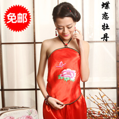 Dành cho người lớn cổ điển tạp dề màu đỏ ladies sexy đồ ngủ set ladies ren sexy tạp dề thiết lập trong năm nay tạp dề