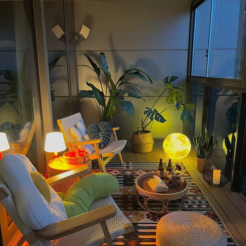 Outdoor Lunar Light Chandelia Lamp Waterproof Solar Grass Terrace Lamp Moon Bright Light Atmosphere Villa Garden Fancy Lamp