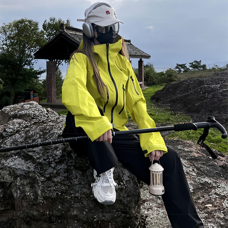 Unbranded Taizhou Sanmen Niao Sv7 Generation Jacket, Super Stylish Couple's Spring and Autumn Single-Layer Waterproof Hooded Hardshell Jacket