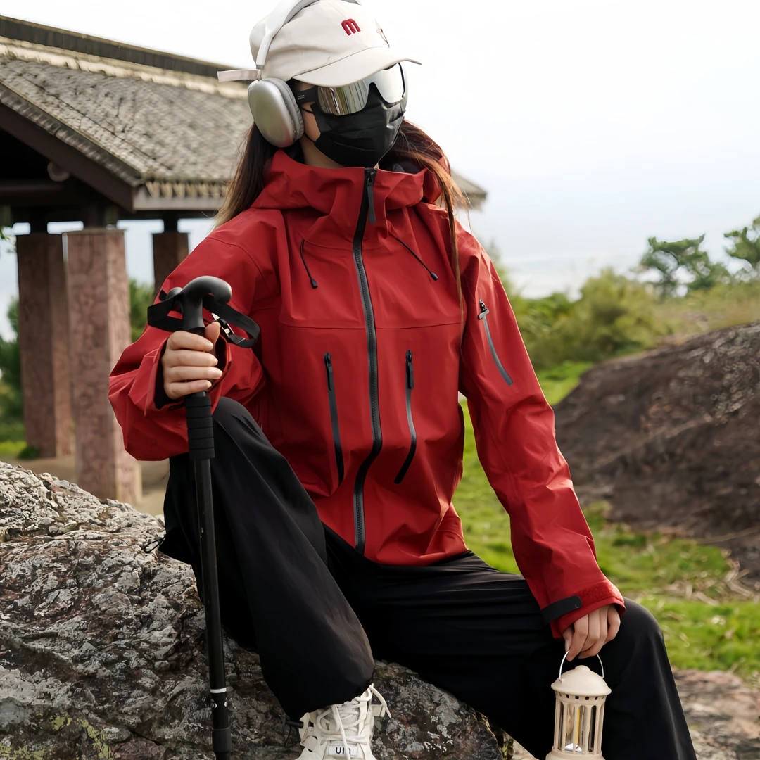 SV7世代泰州鳥ジャケットカップル同じスタイル通気性アウトドア防風防水フード付きハードシェル登山ジャケット