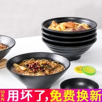 Melamine tableware noodle bowl commercial imitation porcelain ramen large Bowl Noodle Restaurant black Japanese plastic rice noodle Malatang special bowl