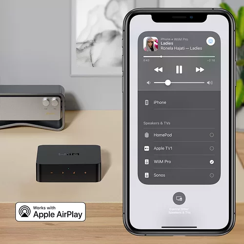 Wiim Mini Pro Plus Amp беспроводной аудио -приемник, усилитель, AirPlay2 DLNA