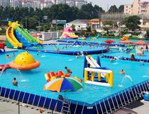 Custom inflatable large water park amusement equipment bracket pool childrens water break PVC toy gas mold