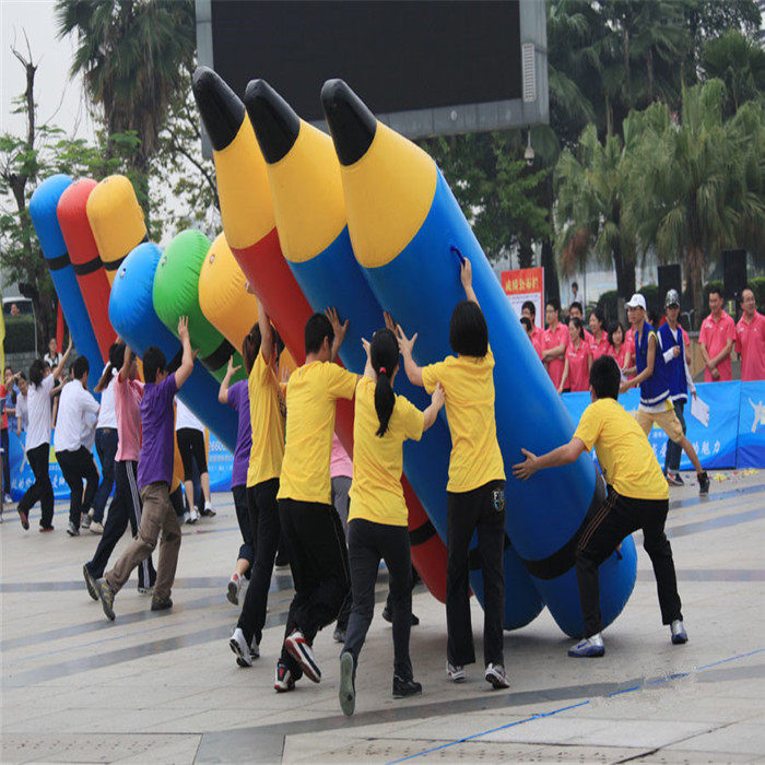 Inflatable Games Props Hercules Pencil Mesh Drill Fish Leap dragon gate outdoor game school expand equipment gas model