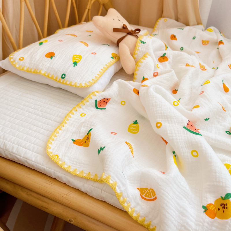 Gauze Baby Cover Blanket Newborn Child Small Pillow Towel Baby Bath Towels Nursery Air Conditioning Towel Quilt Summer Thinly