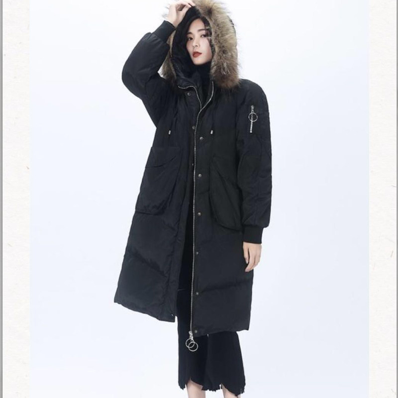 羽绒服半成品女长款2018新款 韩版羽绒服九成