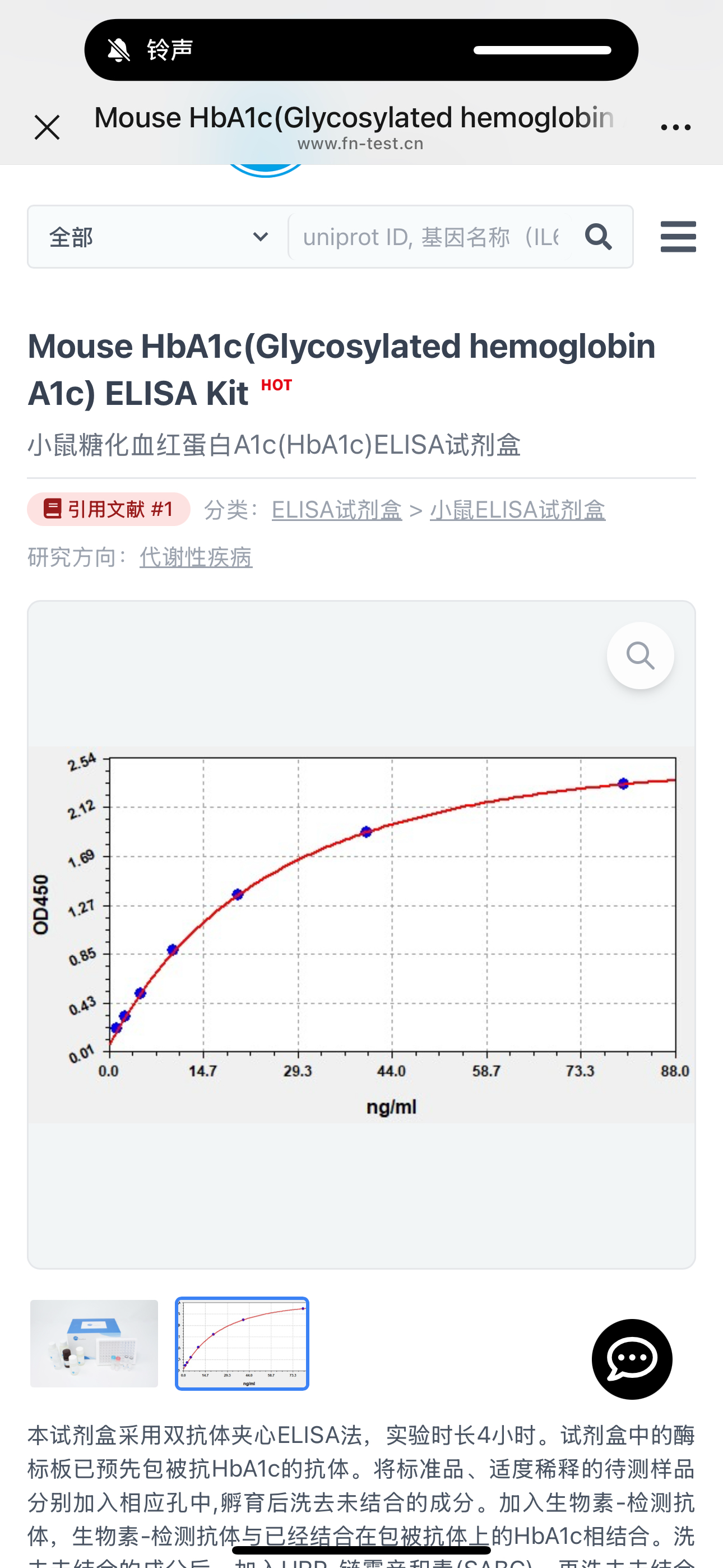 Mouse HbA1c 小鼠糖化血红蛋白A1c(HbA1c)ELISA试剂盒 菲恩生物
