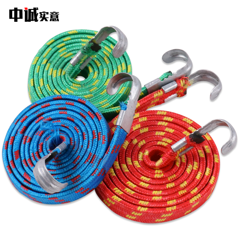 Elastic rope bundled with luggage with luggage rope