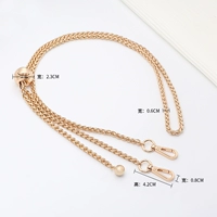 Маленький золотой шарик-фонарь-цепочка-пряжка-прямое золото (120СМ)