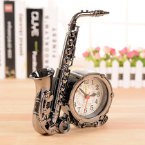 Creative decorative ornaments Model watches Student prizes Personality jump second movement Practical small gifts Saxophone alarm clock