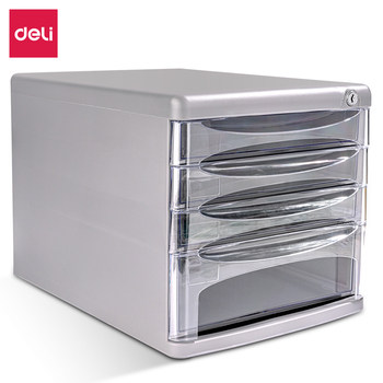 Deli 9794 desktop file cabinet financial with lock
