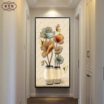 Flower porch decoration painting vertical hotel corridor decoration painting European style hanging painting modern simple fortune feng shui murals