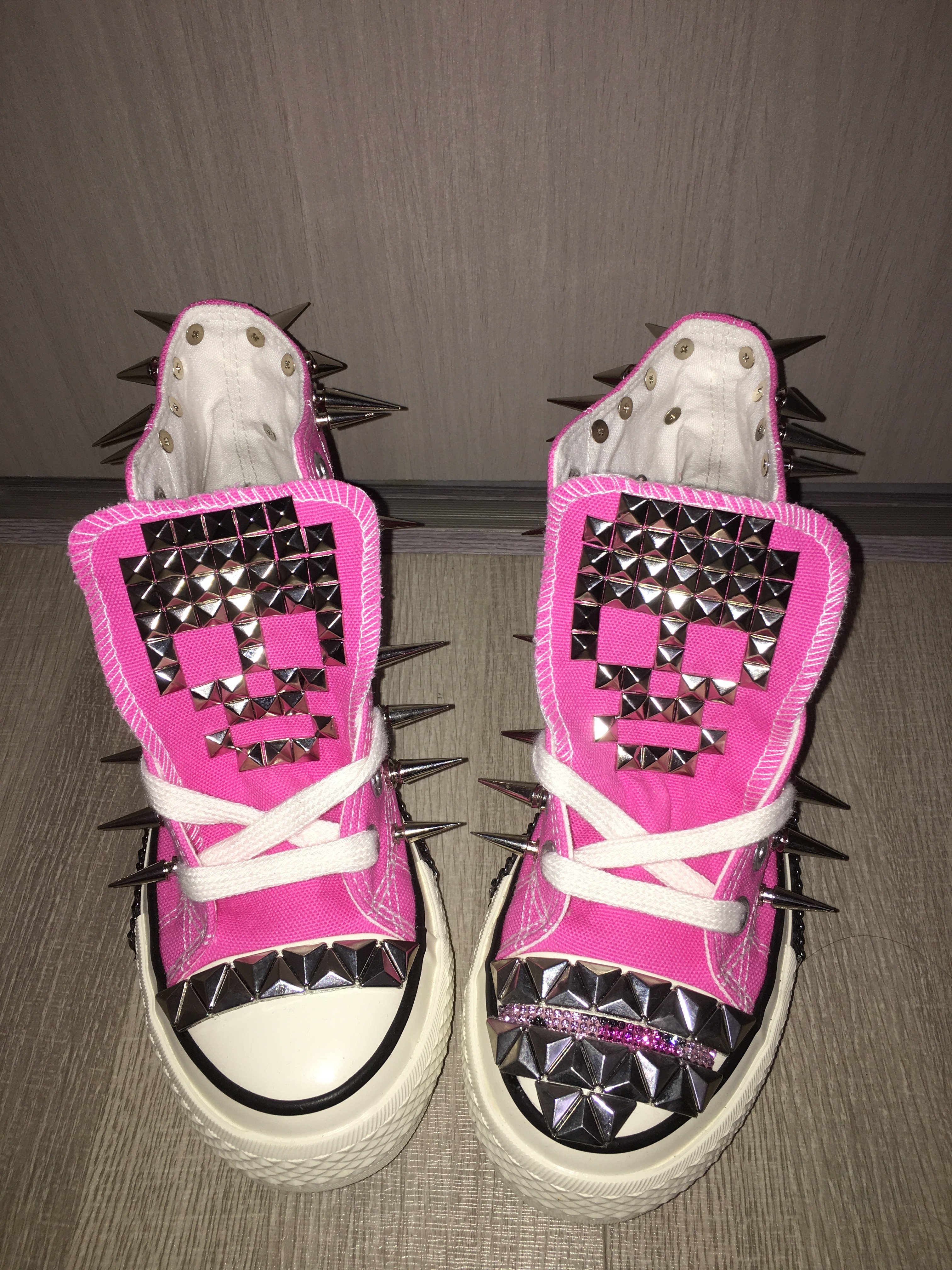 Red Devil Original [Crossthorn Pink] Punk Platform Studded Shoes