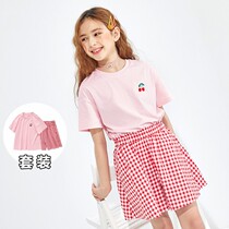 Domei Barabara baby girl suit pure cotton Summer CUHK Tong jacket Children short pants dress Two sets