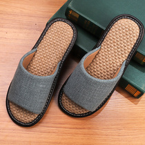 Thickened slippers female spring and autumn linen indoor cotton and linen home household Four Seasons lovers fabric deodorant slippers male summer