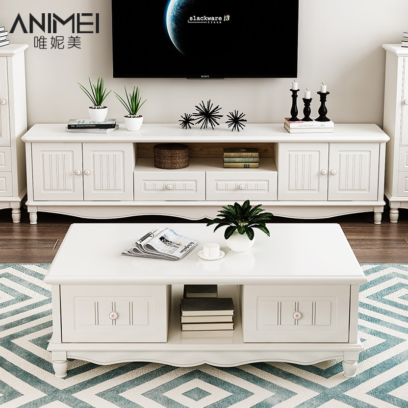 (new 2021 new) Tanyard tea table TV cabinet Composition small family type TV cabinet ground cabinet multifunction lockers