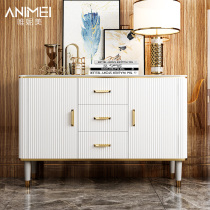 (New Products) Modern Light Luxury Dining Cabinet Simple Living Room Tea Cabinet Household Lockers Small Family Conveyance Cabinet