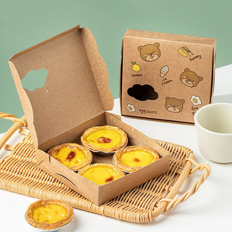 Portuguese Style Egg Tart Packaging Circus Packaging Boxes Dessert Boxes Gift Boxes 4 Grain 6 Grain Suitcases Gift Bags Gift Bags