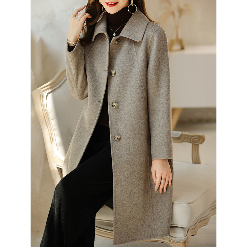 Jovkatti Fashionable Mid-Length Woolen Outwear for Women 2025 Winter New Korean Style Slimming Double-Sided Velvet Outwear Jovkatti Fashionable Mid-Length Woolen Outwear for Women 2025 Winter New Korean Style Slimming Double-Sided Velvet Outwear