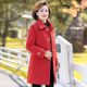 Middle-aged and elderly women's autumn and winter woolen coat mid-length 2021 new 50-year-old mother wear quilted thick woolen coat