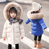 Girls Down Jacket Winter Clothes 2021 New style Children Long Cotton Thick Hood Cotton Clothes Baby Jacket