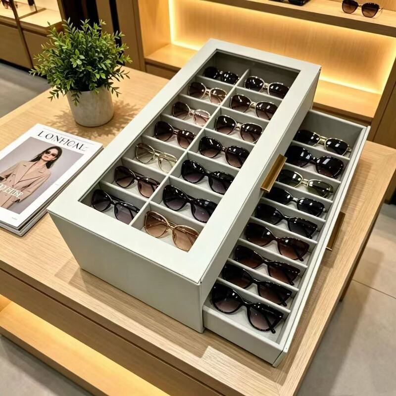 Glasses Storage Box, Sunglasses Display Stand, Drawer-Type Multi-Compartment Glasses Case Glasses Storage Box, Sunglasses Display Stand, Drawer-Type Multi-Compartment Glasses Case