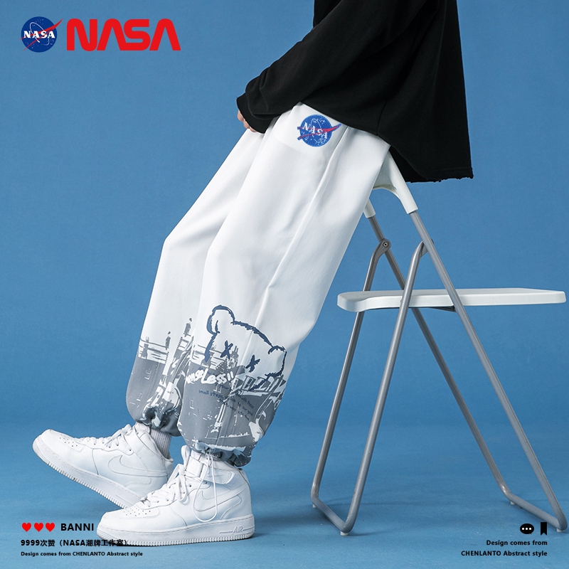 Nasa Casual Pants for Men, Winter Fleece-Lined 2026 New Sweatpants, Loose Straight-Leg Wide-Leg Spring and Autumn Sports Long Pants Nasa Casual Pants for Men, Winter Fleece-Lined 2026 New Sweatpants, Loose Straight-Leg Wide-Leg Spring and Autumn Sports Long Pants