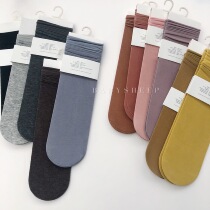 80 Cotton Pile Stockings Socks Summer Thin middle cylinder socks Female foggy color temperature soft milk Oil color Department Morandi Taro Purple