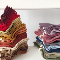 Four Seasons Stockings Woman Midbarrel Socks Morandi Color Beige cotton color heaps stockings Sox oil Goethe gentle plum color