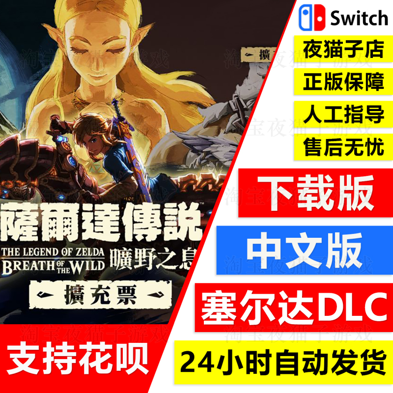 Switch Chinese Version Ns the Legend of Zelda Dlc Breath of the Wild Season Pass Download Code for Japan, Usa, and Hong Kong Servers