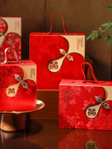2025 New Wedding Candy Box Finished Product Chinese-Style Qipao Gift Box Wedding Silk Satin Hard Box Engagement Gift Box