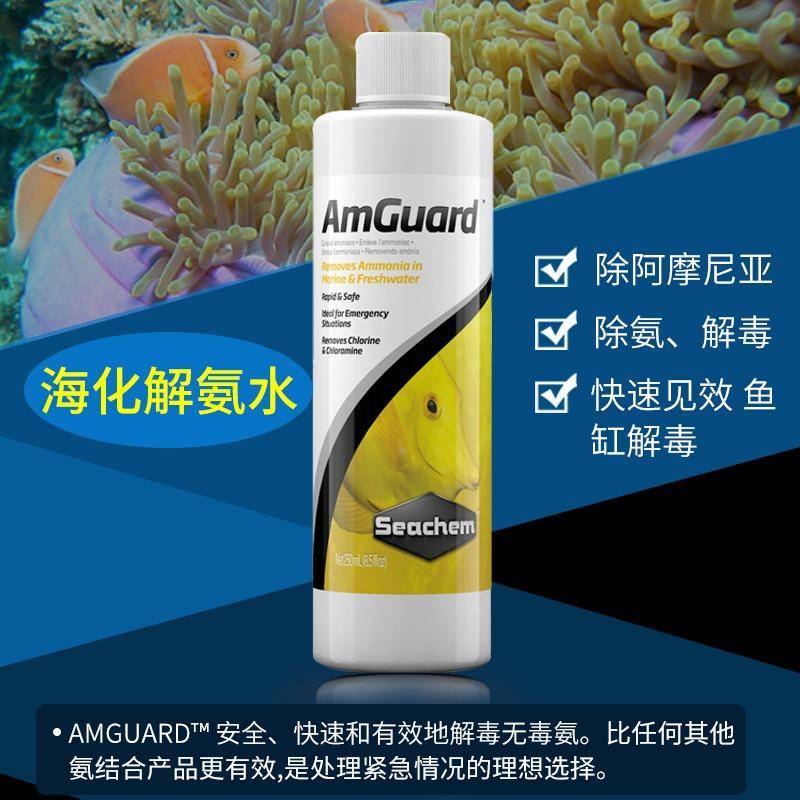 海化 Seachem AmGuard 除阿摩尼亚 除氨NH3 快速见效 鱼缸排毒水