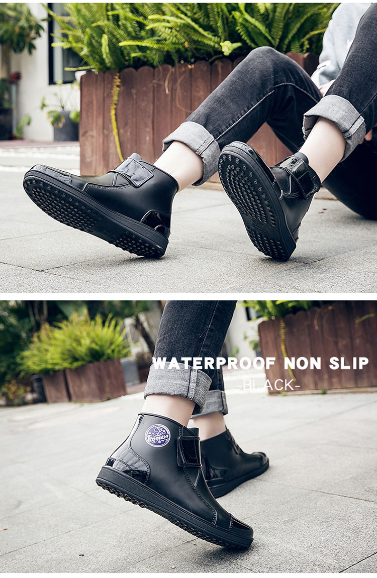 Giày cao gót chống mưa cho nam Giày cao cổ nam phiên bản mới của Hàn Quốc - Rainshoes giày bảo hộ siêu nhẹ chống nước