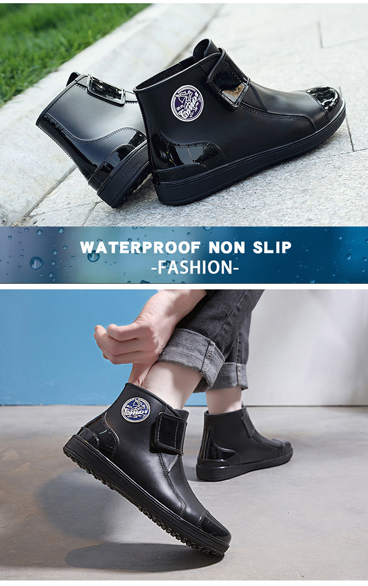 Giày cao gót chống mưa cho nam Giày cao cổ nam phiên bản mới của Hàn Quốc - Rainshoes giày bảo hộ siêu nhẹ chống nước
