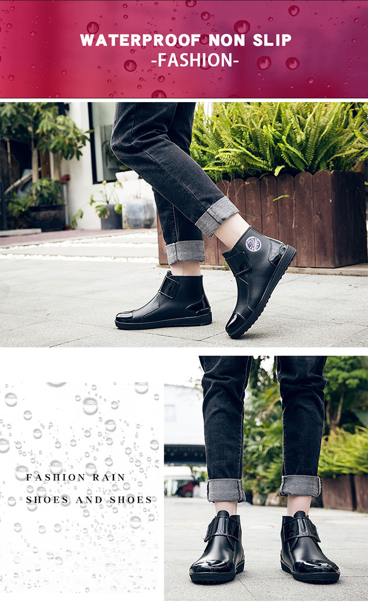 Giày cao gót chống mưa cho nam Giày cao cổ nam phiên bản mới của Hàn Quốc - Rainshoes giày bảo hộ siêu nhẹ chống nước