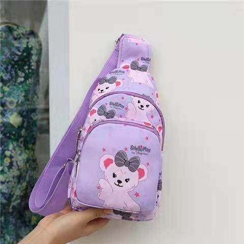 2022 children's bag messenger bag boys and girls travel small backpack cartoon cute chest bag boy outdoor travel list