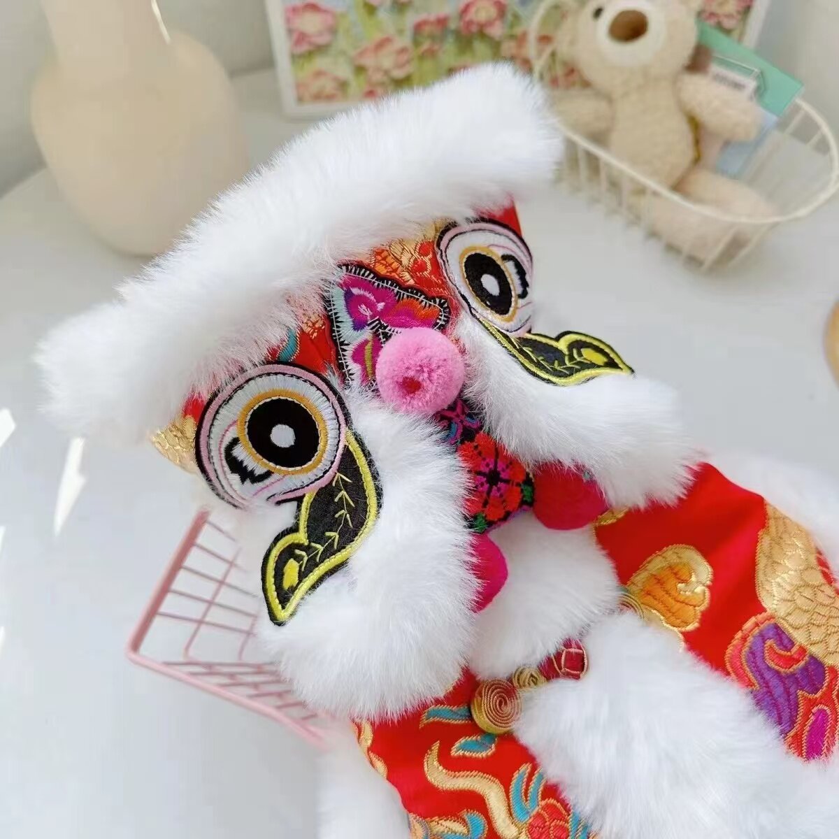 🐾过年必备!猫咪狗狗唐装虎头醒狮服,超萌拜年神器🎉-猫宠物服装-淘宝好物网