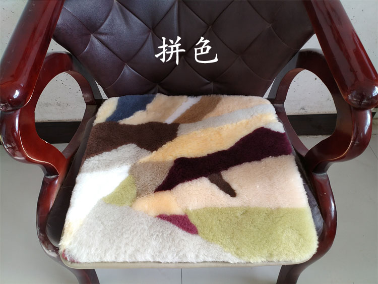 Len nguyên chất bọc ghế sofa phong cách châu Âu đệm mùa đông ghế trùm chống trượt da cừu ghế đệm hoa ăn ghế đệm đệm cho ghế gỗ