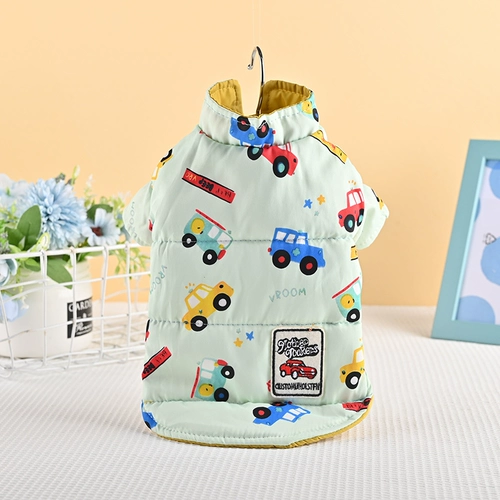 Одежда для щенков, зимнее двустороннее хлопковое пальто, теплое хлопковое пальто для средних и больших собак, пальто из кошачьего хлопка