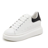 Высокая белая обувь, демисезонные кроссовки, из натуральной кожи, 8см, подходит для подростков