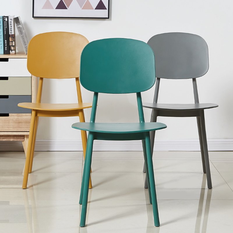 Nordic Creative Fruit Color Casual Dining Chair Modern Minima Home Backrest Desk Chair Dining Room Coffee Ins chairs