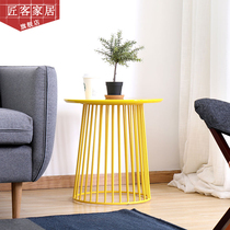 Nordic furniture creative small apartment living room Iron tea table round table modern simple side