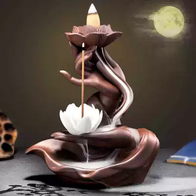 Mu Xi medium backflow incense burner Bergamot ornaments Household decoration desktop ornaments Aromatherapy ornaments High-end ornaments 1