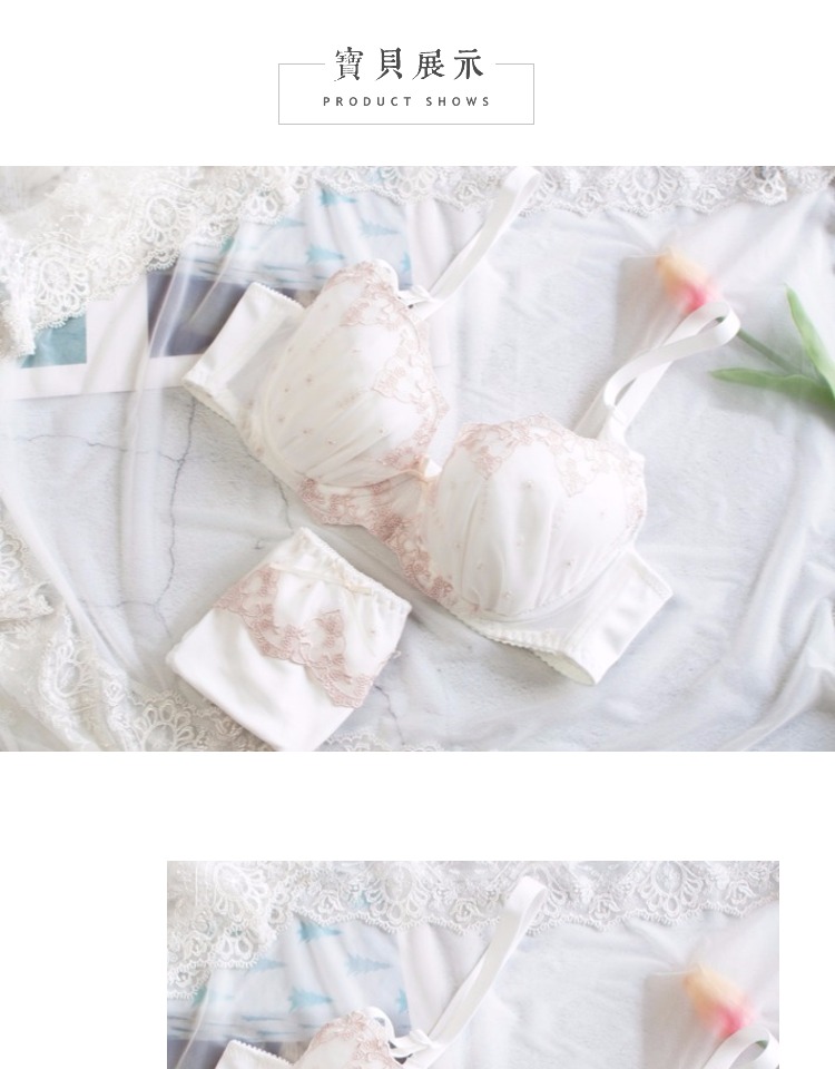 Bộ đồ lót mềm mại dễ thương cho bé gái Nhật Bản với áo ngực thêu hoa ngọt ngào gợi cảm - Bộ đồ lót áo lót có đệm