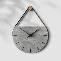 The minimal stone clock is a simple modern living room household clock wall 2022 new Nordic personality clock silence