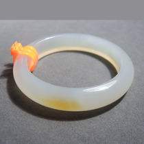 Eye-catching dialect Hetian jade boutique wear-grade special offer oily delicate high ice and transparent chalcedony agate special bracelet R1