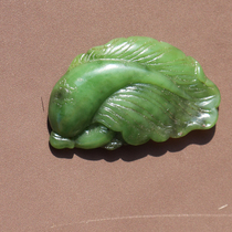 Popular Dialect Natural Hetian Jade Brand Wearable Jasper Fine Spinach Green Pendant O1